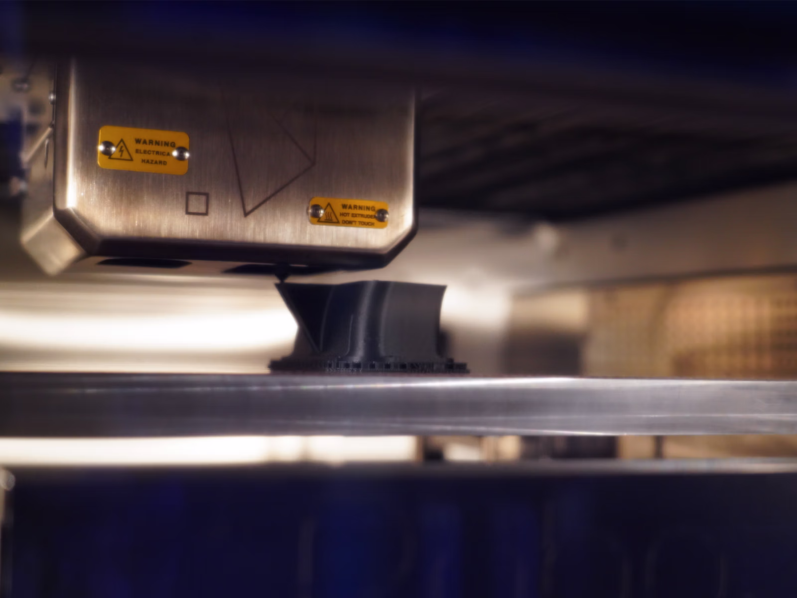 Part being printed in FDM 3D printer